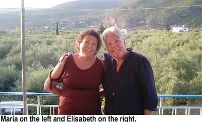 Maria Fauquenot and Elisabeth Sherwin in Greece.