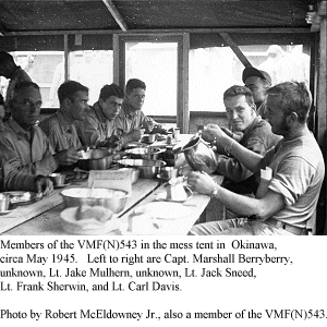 VMF(N)543 in Okinawa, circa May 1945