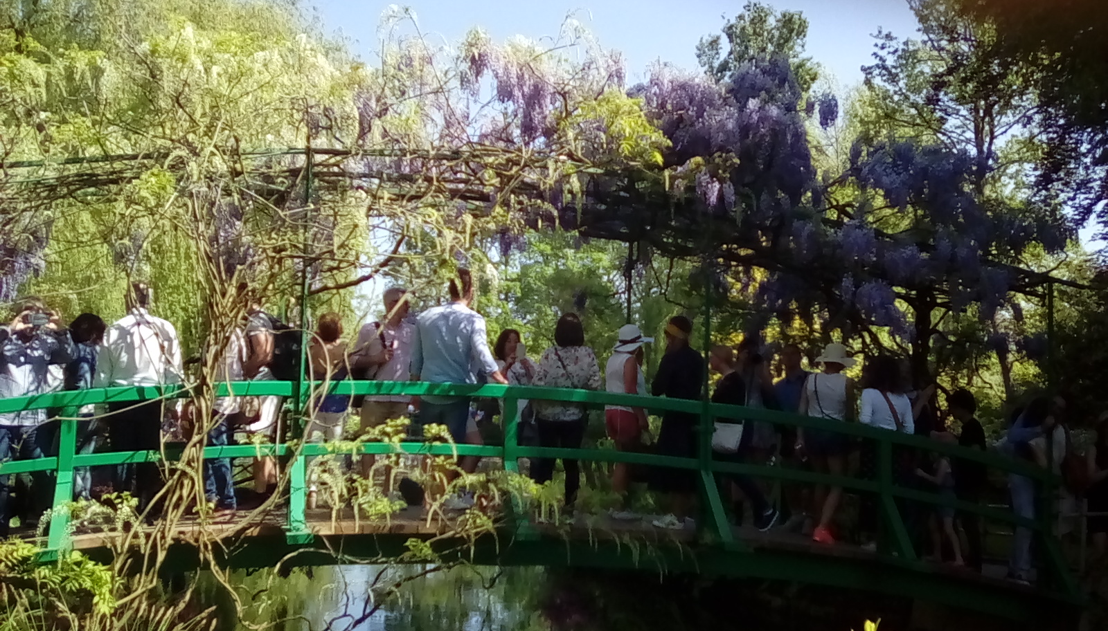 photo of a foot bridge at Monet park in Giverny