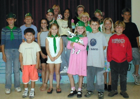 Club members taking a photo with our mascot buddy that we are sending to Macon County.