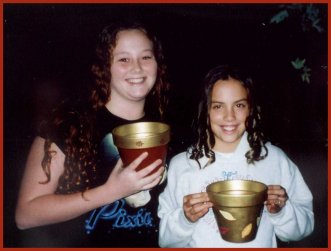 brilliantly painted pots
