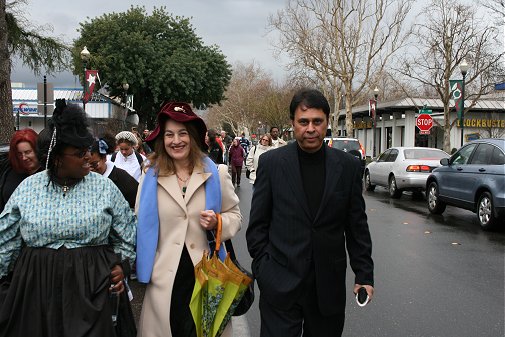 Mayor Sue in Martin Luther King day parade