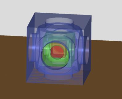 rendering of transparent nested cubes